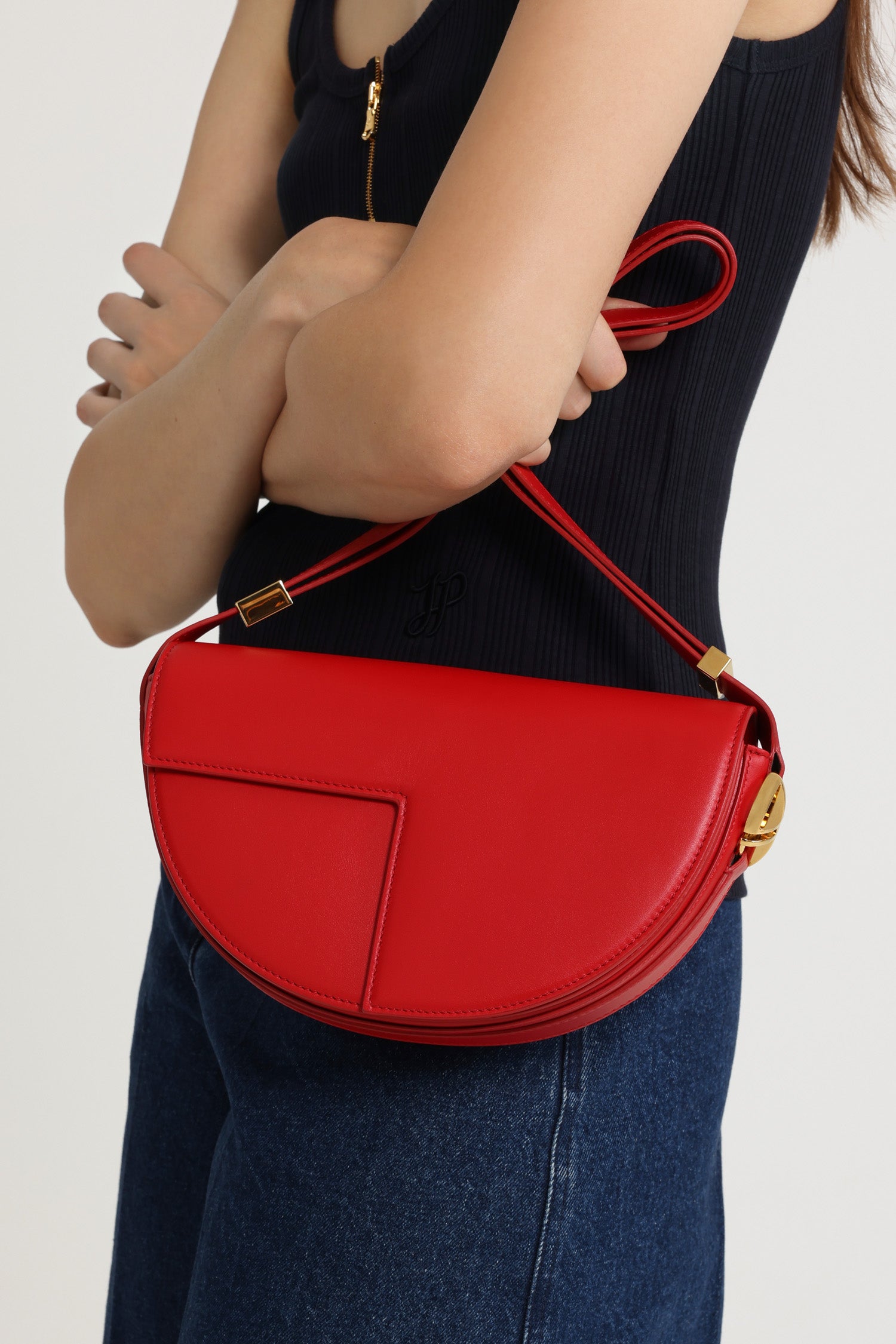 Patou Le Patou sac P25BA0225000310R cuir Lipstick Red