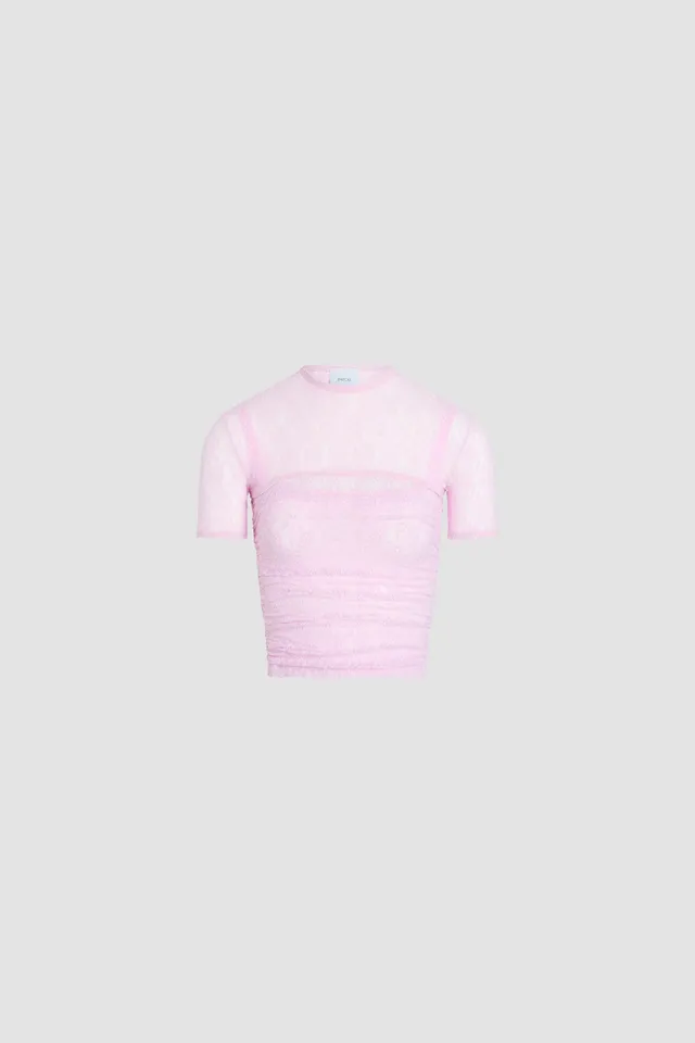 Patou P26JE2429965461P top dentelle rose Pink Parfait