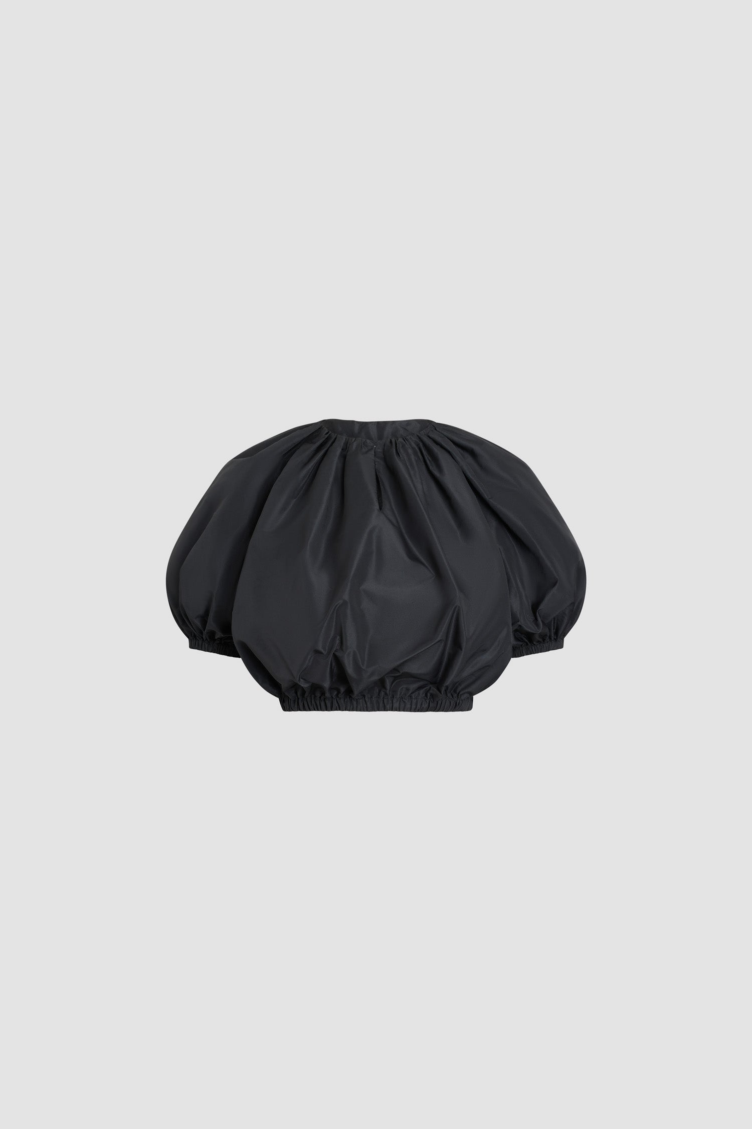 Patou TO177 top bustier noir faille recyclée crop