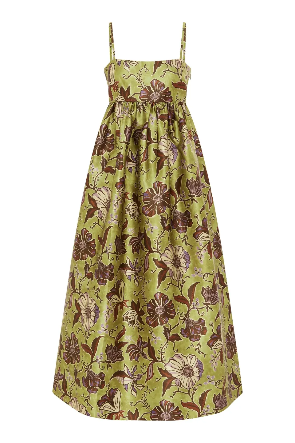 Alemais Citron Midi Dress robe midi bretelles