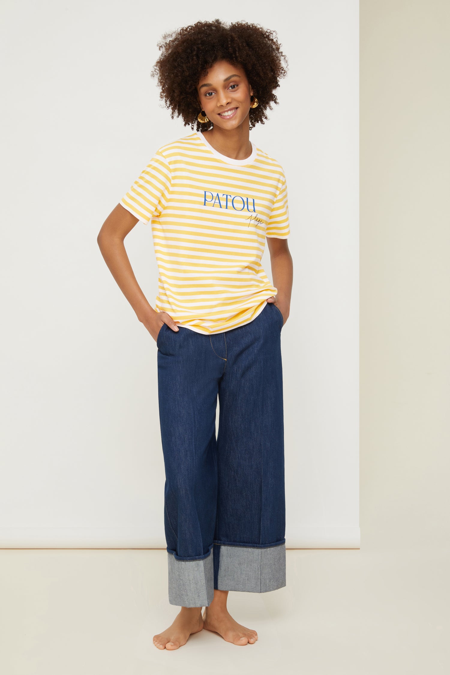 Patou JE032 t-shirt rayé Sun coton bio