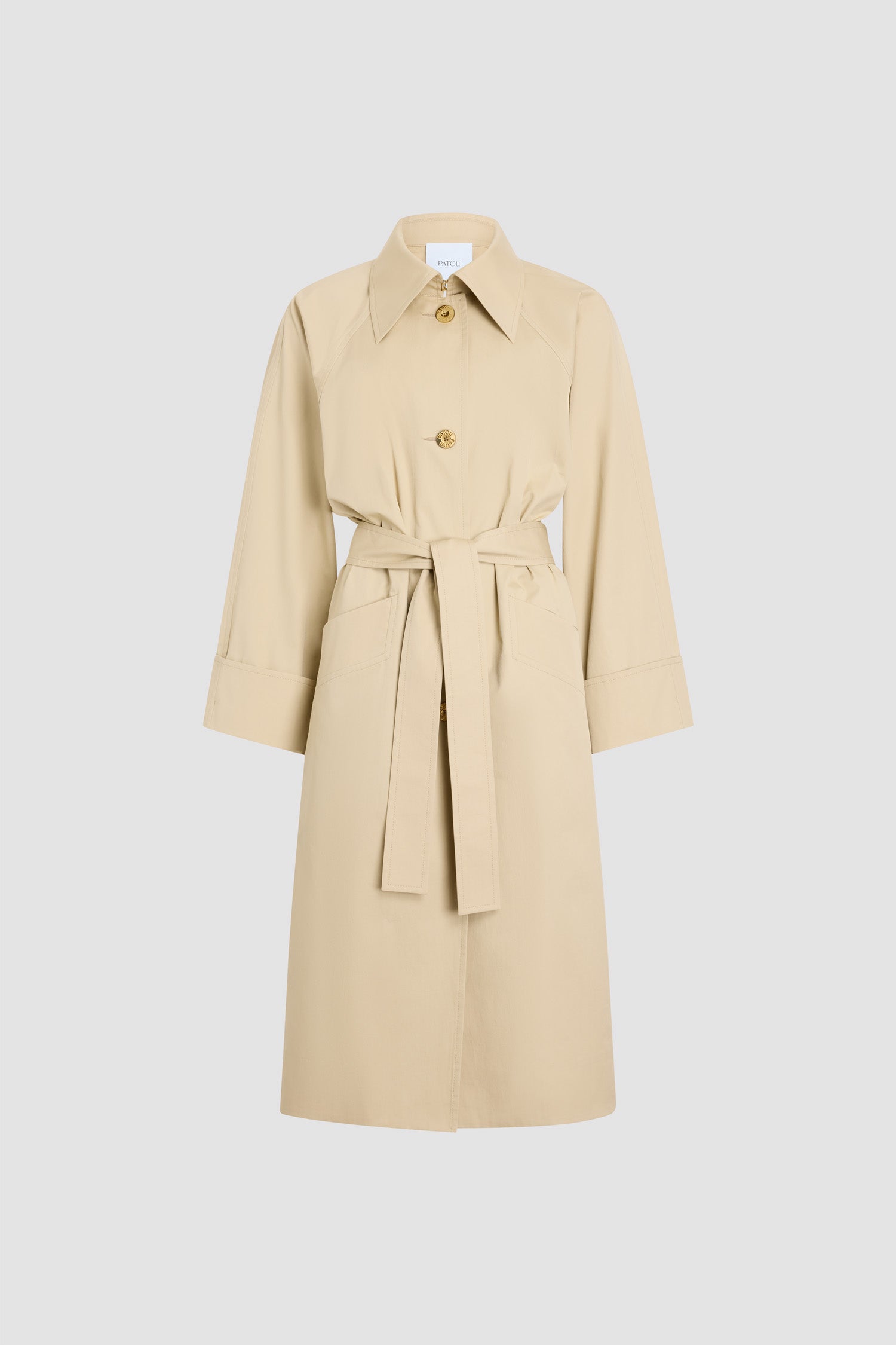 Patou Coats P26OU0480244124B trench Safari Sand