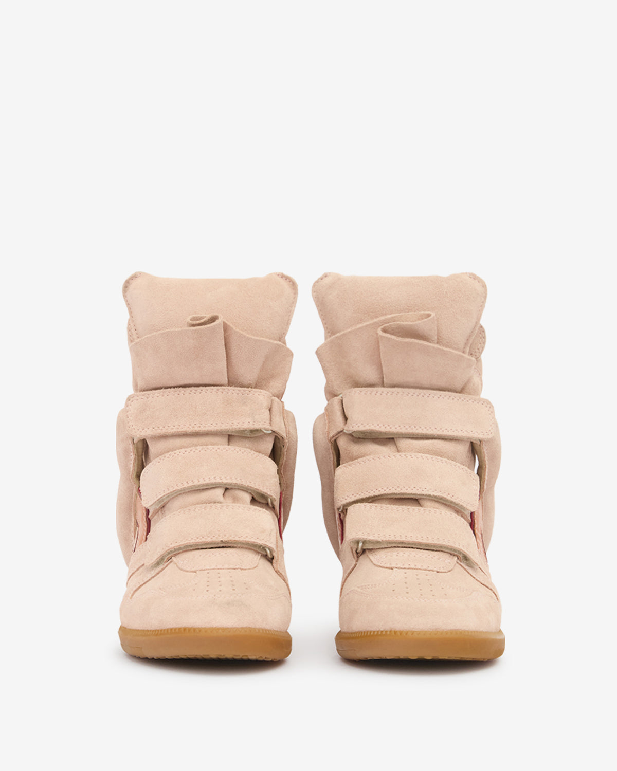 Isabel Marant Bekett baskets rose pêche compensées