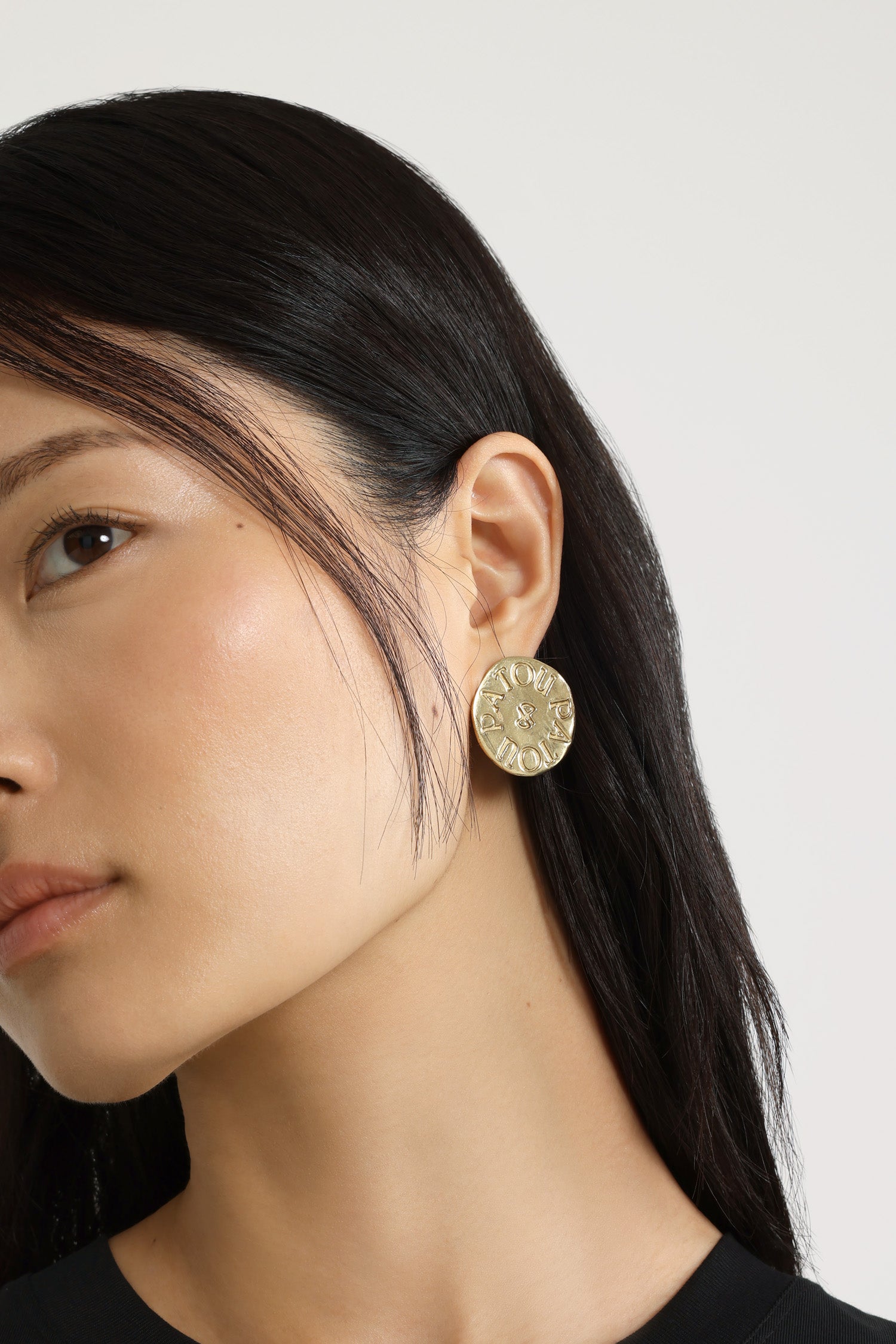 Patou Jewellery boucles d'oreilles P23JW0921002299G doré médaille