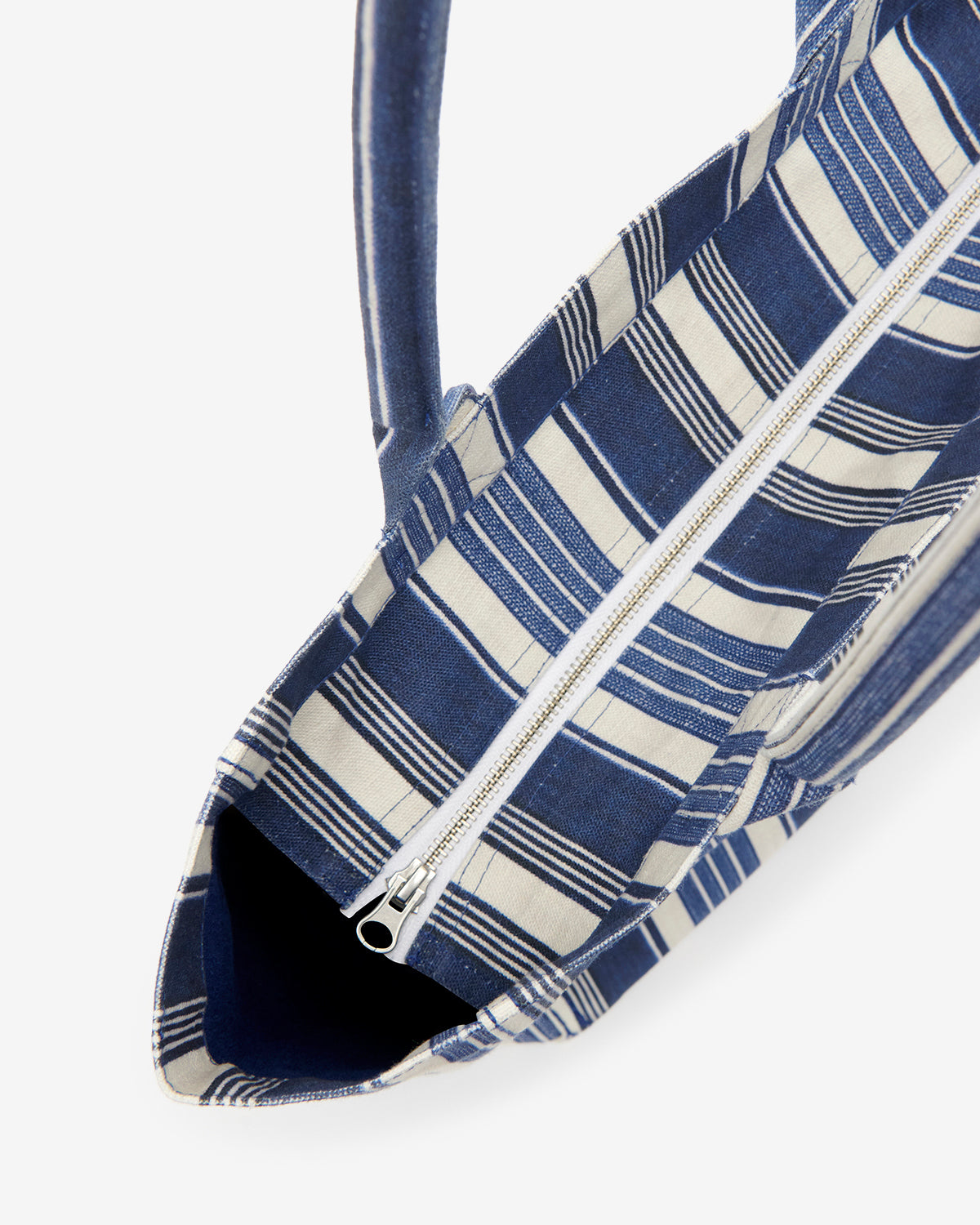 Isabel Marant Yenky Zipped Sac Cabas Bleu Rayé 34 cm