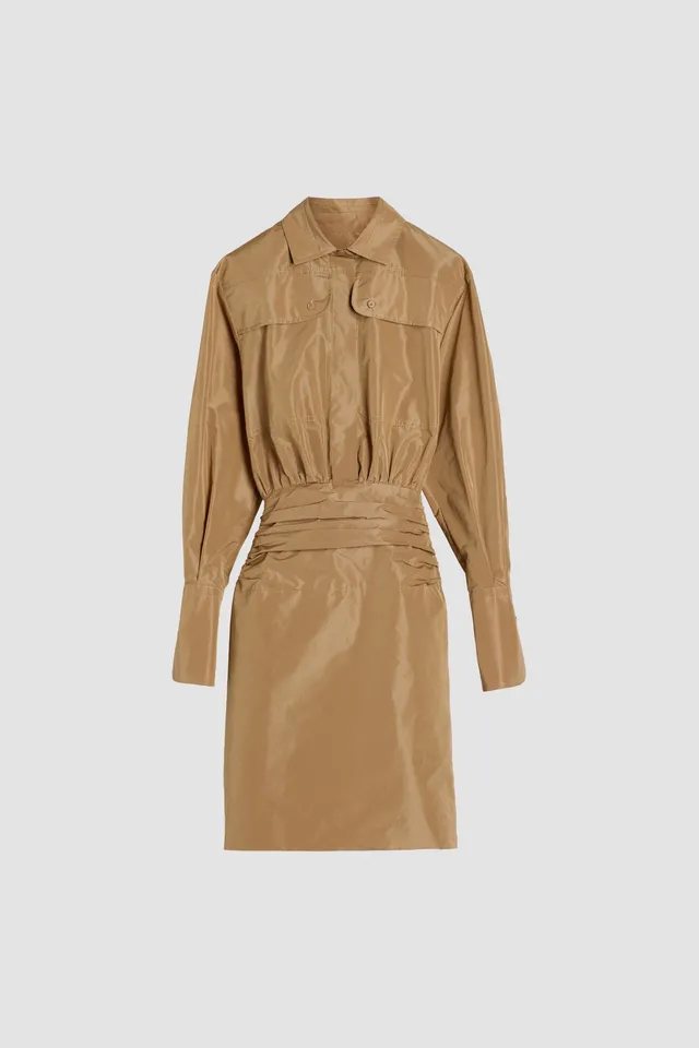 Patou DR155 robe safari sable faille recyclée droite