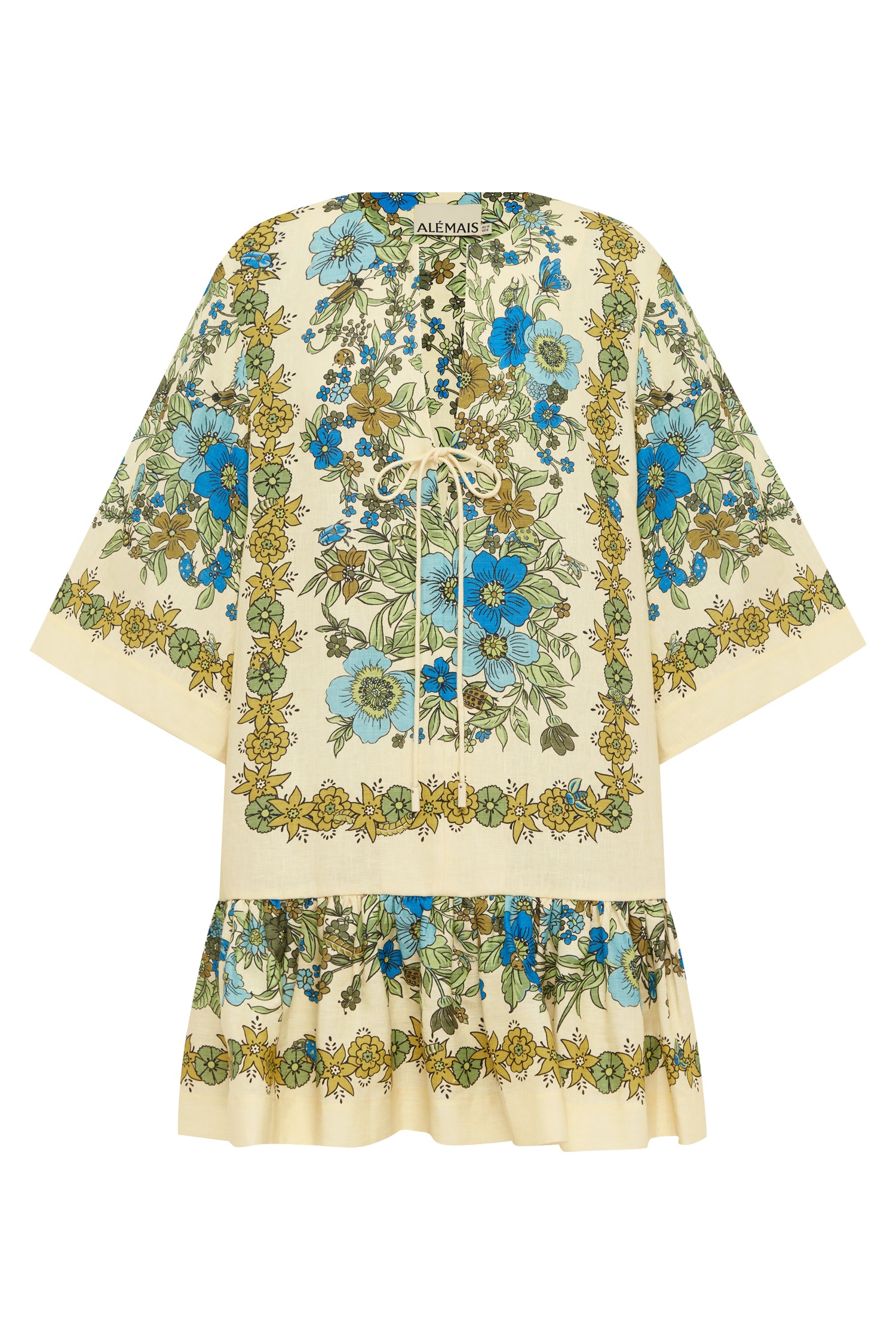 Alemaïs Sophia Mini Dress robe mini lin fleurie