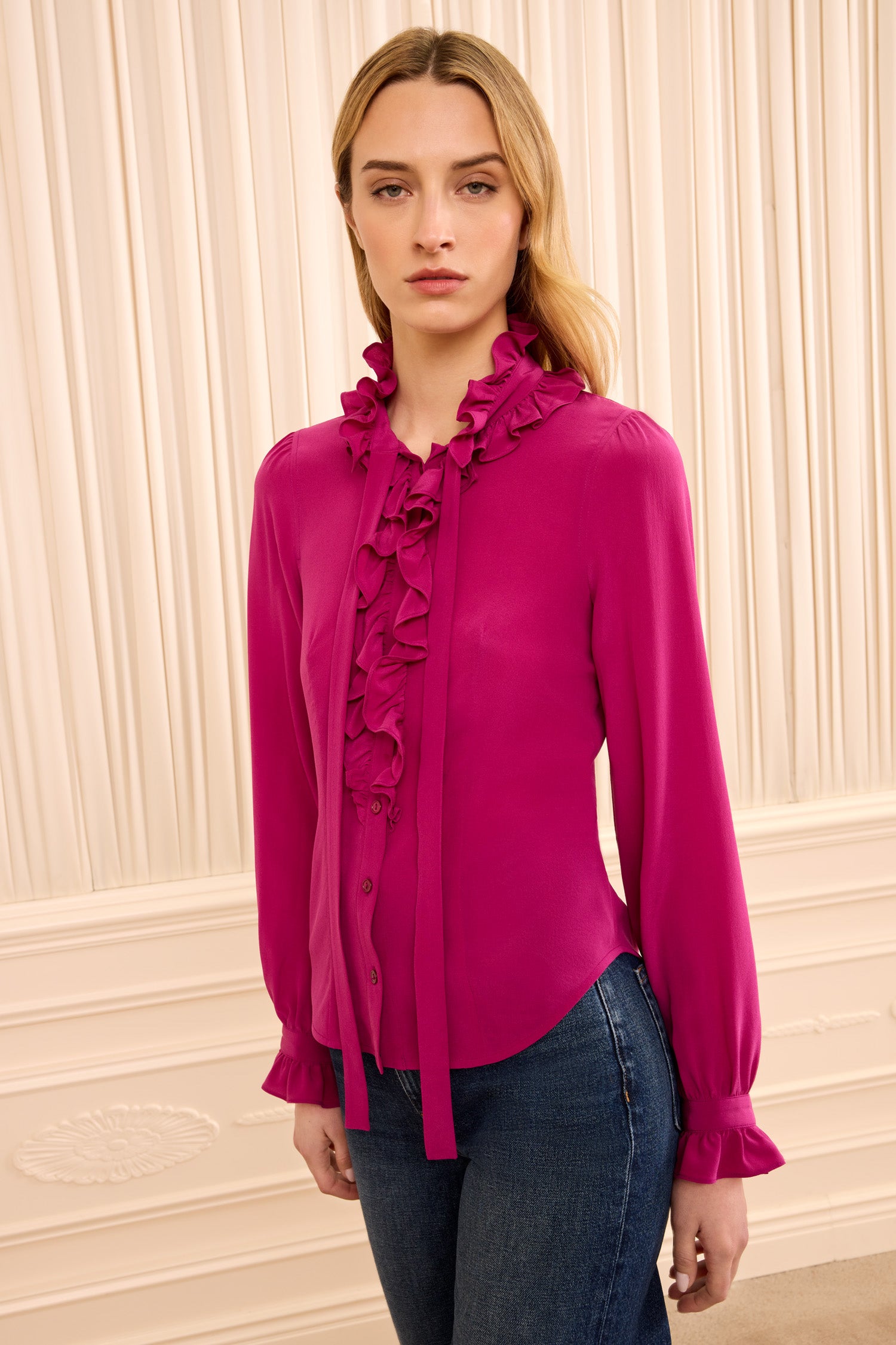 Ulla Johnson Catroux FA260221 blouse soie orchid