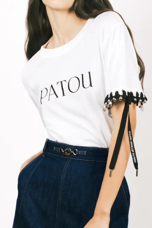Patou Upcycling SP050 t-shirt coton bio noir