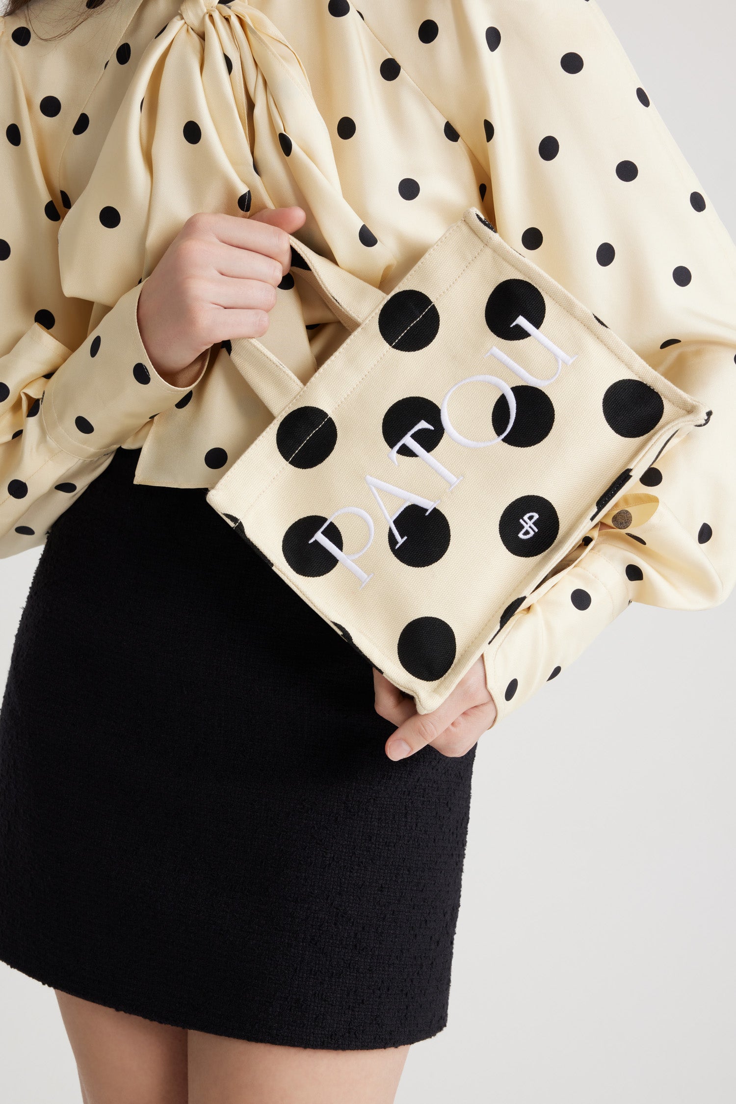 Patou AC044 tote toile coton Angora Dots