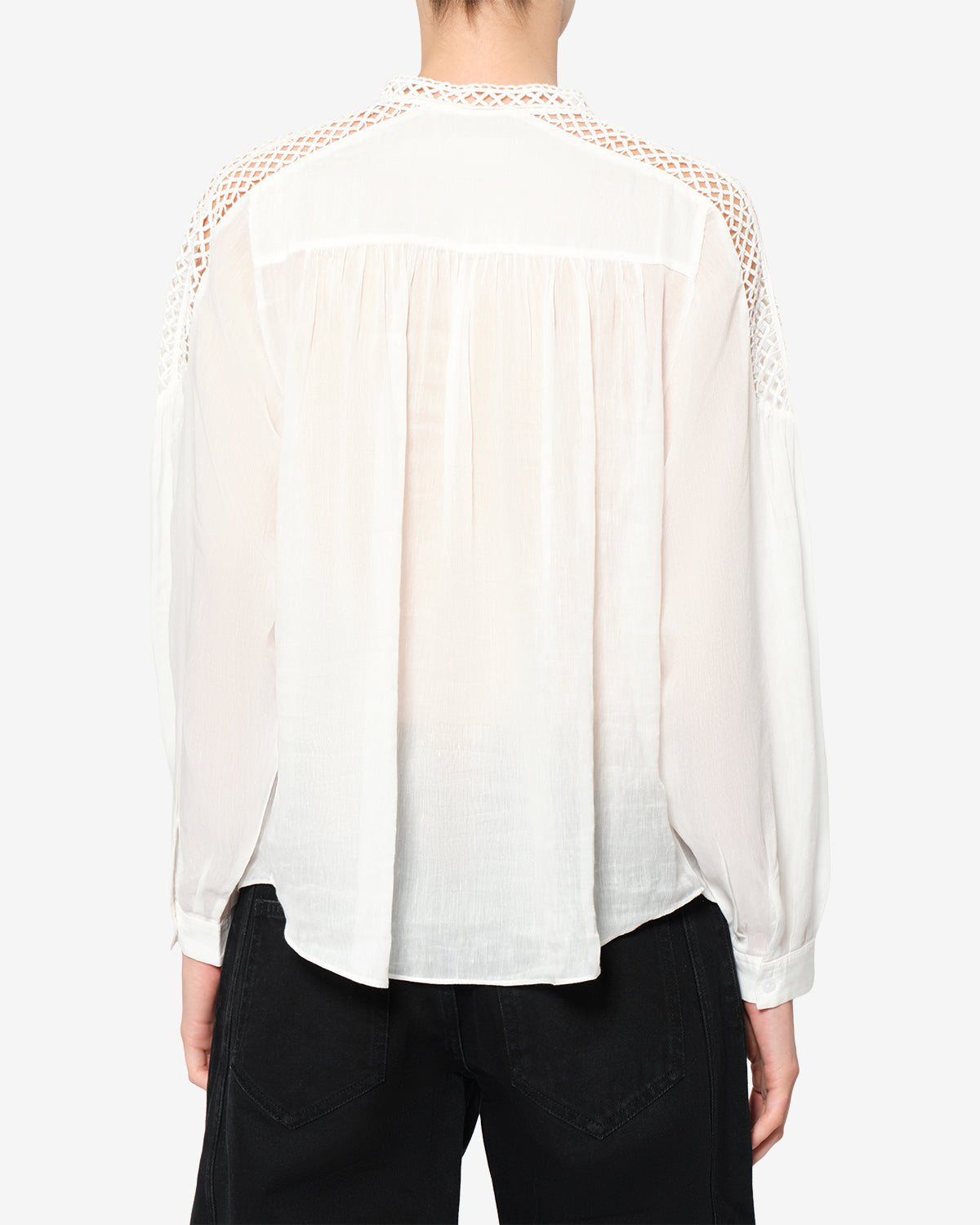 Isabel Marant Polda HT0942FA-D3J04E blouse blanc lin