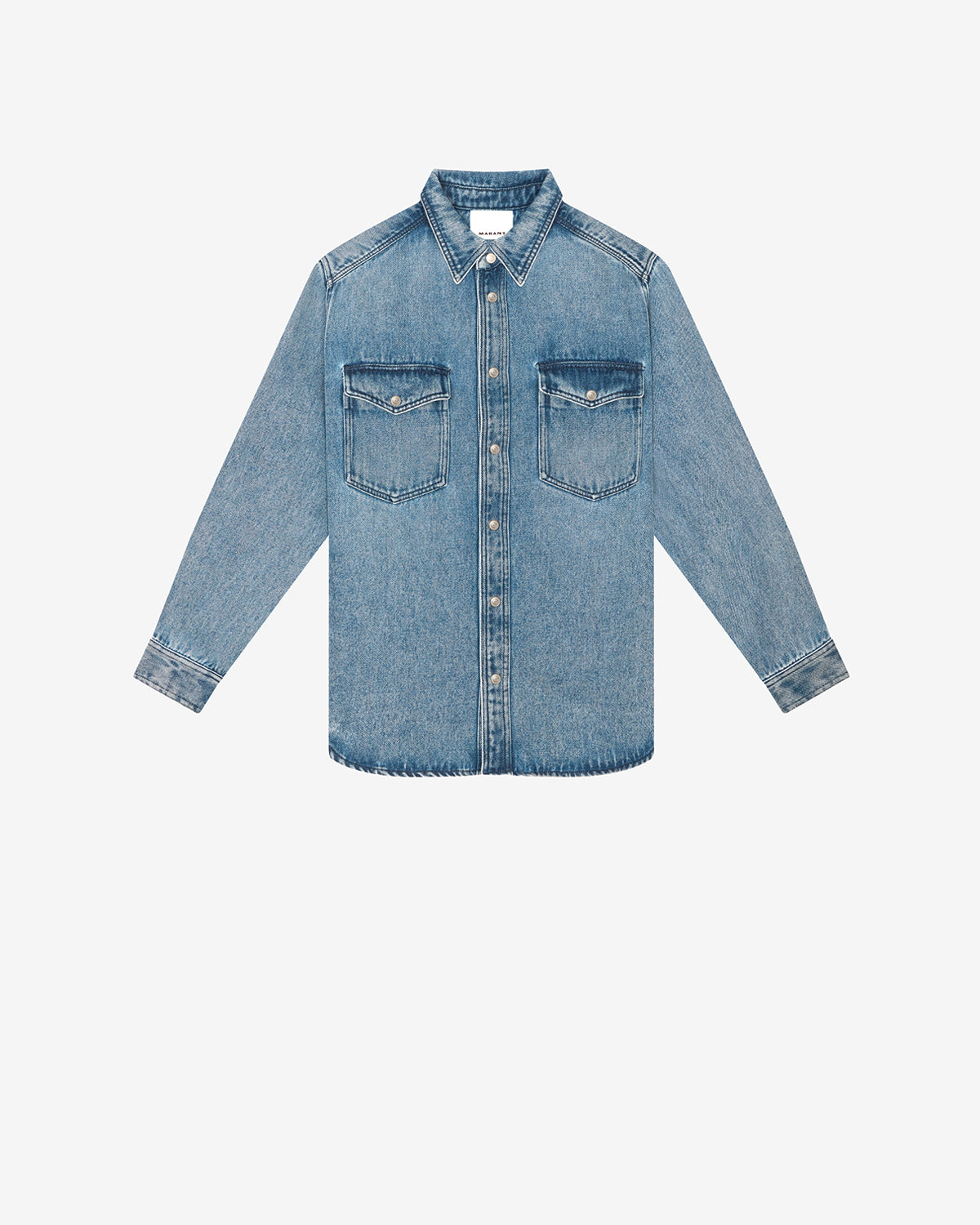 Isabel Marant Taily chemise bleu clair denim fluide
