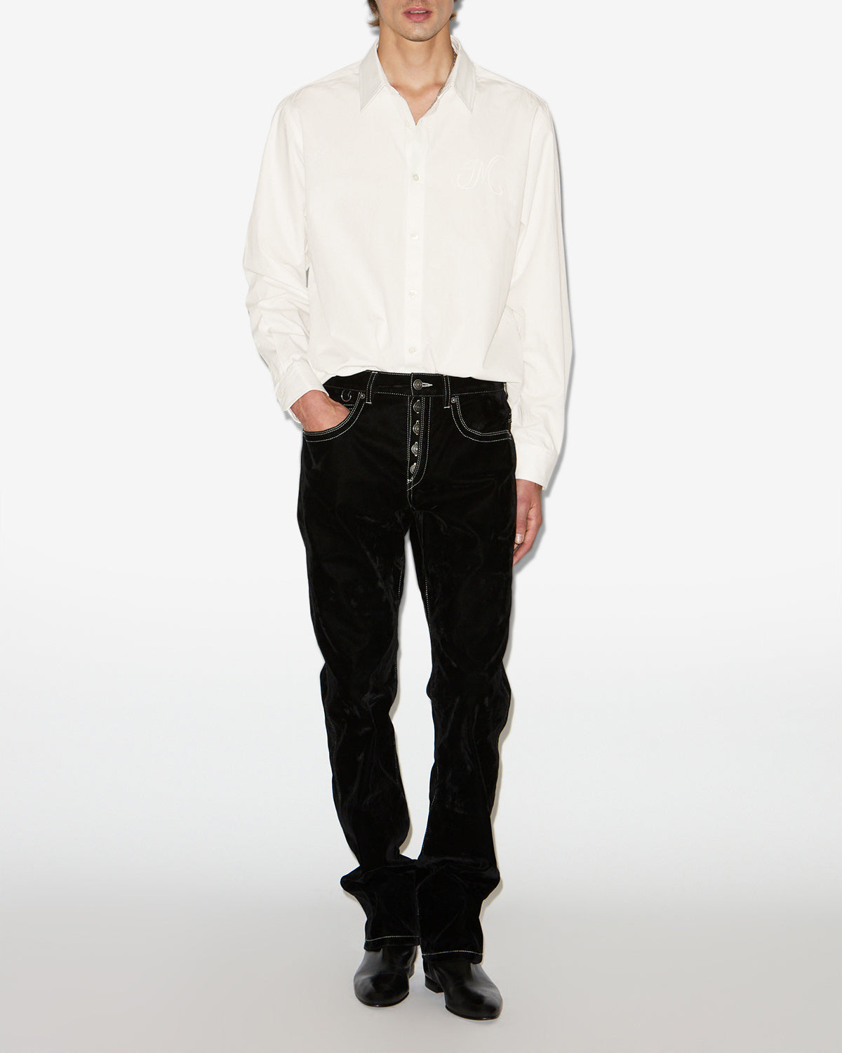 Isabel Marant Nathan CH0274 chemise blanche coton broderie