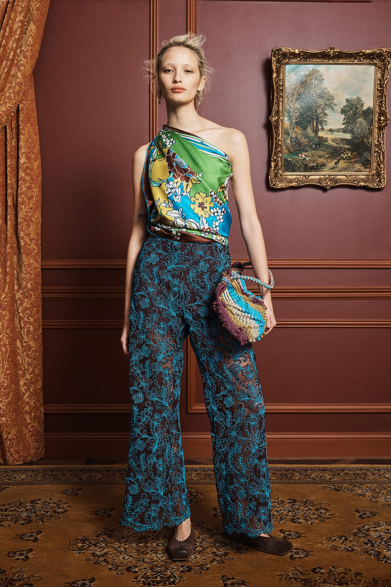 Alemais Francine Pant pantalon dentelle jambe droite