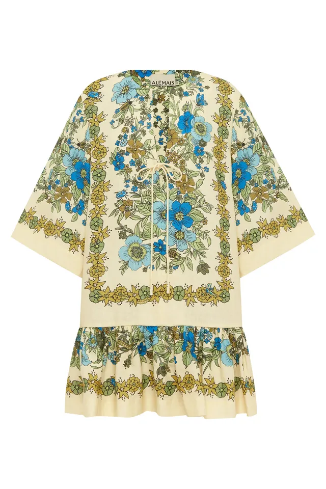Alemaïs Sophia Mini Dress robe mini lin fleurie