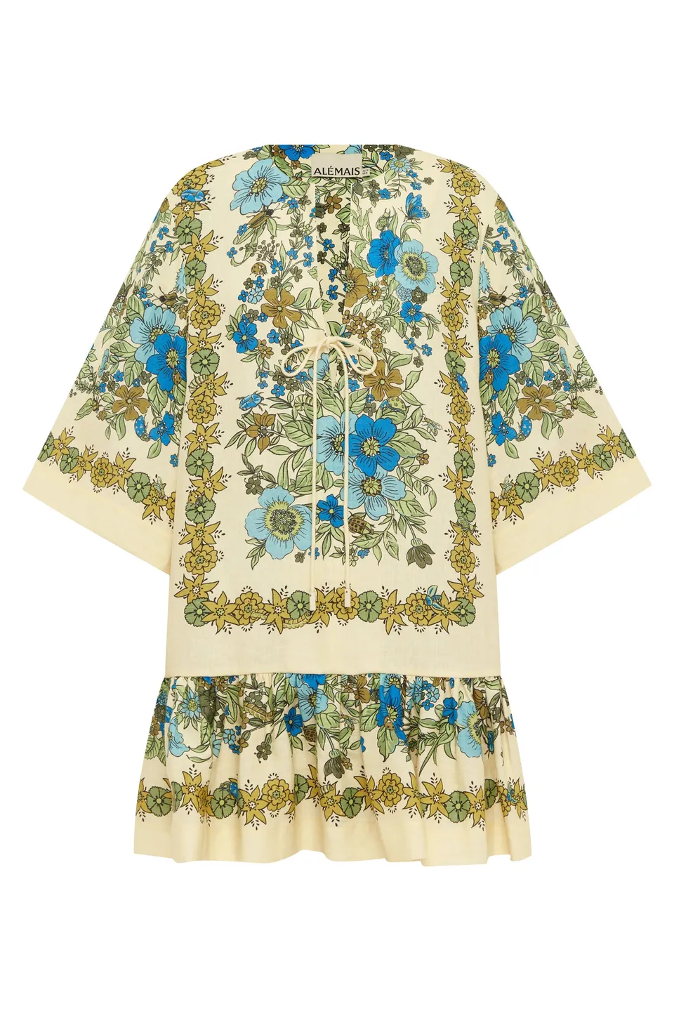 Alemaïs Sophia Mini Dress robe mini lin fleurie