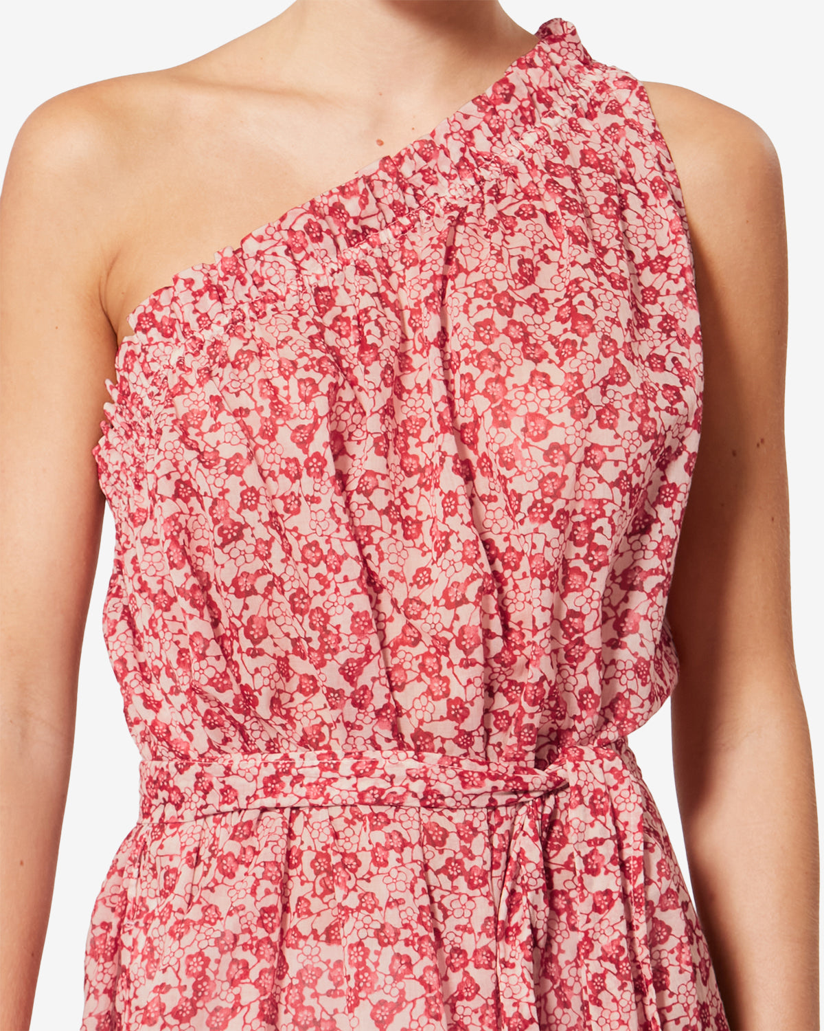 Isabel Marant Estella RO1057FA robe courte rouge fleurie