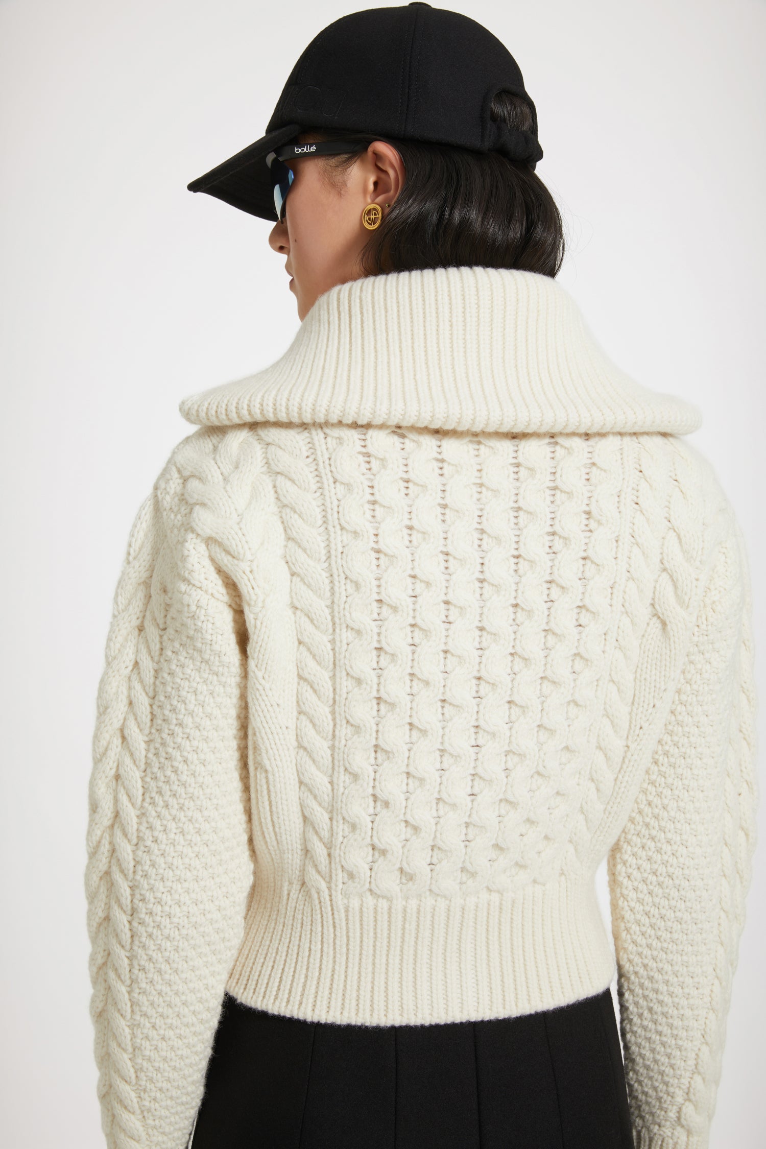 Patou Knitwear gilet zip KN139 maille blanc XS-XL